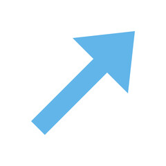 up right arrow flat icon