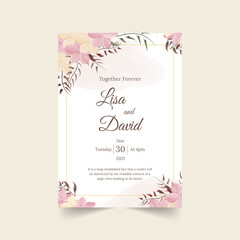 Elegant watercolor floral invitation card