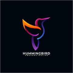 Hummingbird colorful logo design