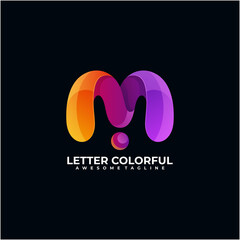 Letter colorful logo design template