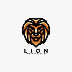 Lion abstract logo design vector