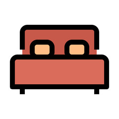bed Color line icon