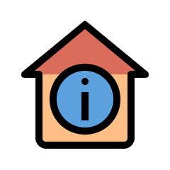 home info Color line icon