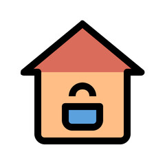 house Color line icon