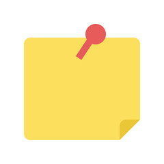 sticky note flat icon