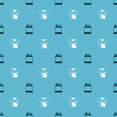Set Washer and Dirty t-shirt on seamless pattern. Vector