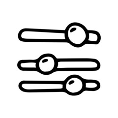 settings sliders line vector doodle simple icon