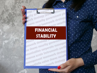 Conceptual photo about FINANCIAL STABILITY with written text.