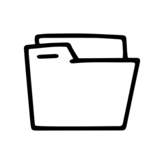 folder line vector doodle simple icon design