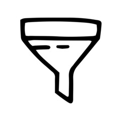 funnel line vector doodle simple icon design