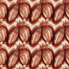 Beach cottage blue rustic seamless texture. Coastal hand drawn batik effect all over print. Modern linen abstract cover background. High quality jpg swatch.