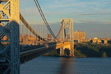 View of the George Washington Bridge taken from Fort Lee Historic Park on a sunny afternoon -16