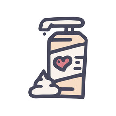 sex lubricant color vector doodle simple icon