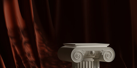 classic luxury podium and nature light shadow cosmetic background. for branding and product presentation.3d rendering illustration.