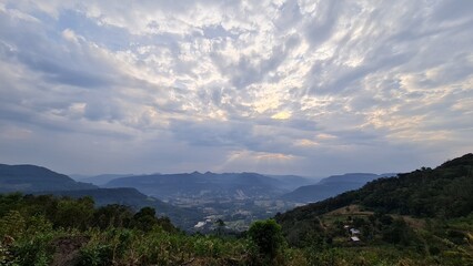 vista panorâmica nas montanhas