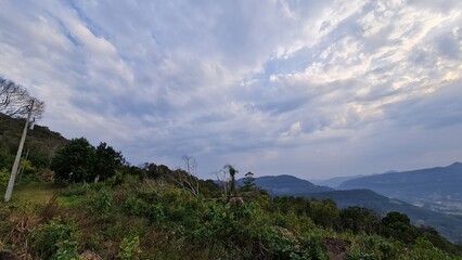 vista panorâmica nas montanhas