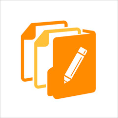 pencil with folder document