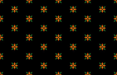 Ethnic seamless pattern. Colorful decorative flower. Native traditional. design for background,wallpaper,wrapping,texture,fabric,batik,cappet,clothing,embroidery