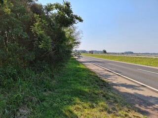 asfalto, rodovia, sitio beira de estrada