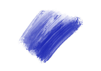 Pincelada de pintalabios color azul el&eacute;ctrico. Mancha textura maquillaje, belleza.