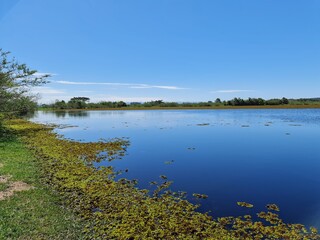 Obraz na płótnie Canvas lago, lagoa, açude, represa, águas cristalinas