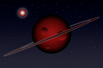 Obraz na płótnie Canvas El gran planeta rojo