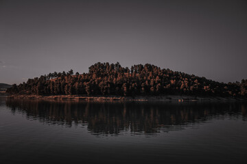 night view of lake