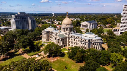Mississippi State Capitol Building in Downtown Jackson, Mississippi.
