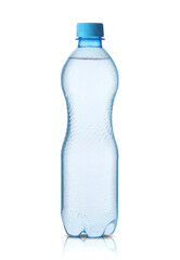 plastic small bottle of mineral water