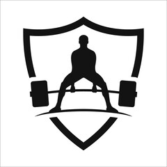 silhouette of a person on gym