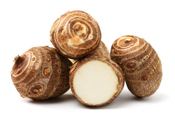 Taro on a white background