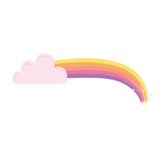 rainbow and cloud