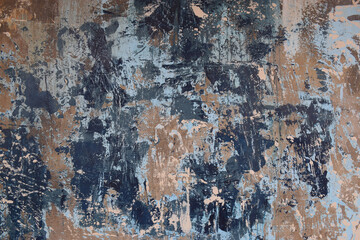 Rustic urban concrete wall with decayed grunge paint effect