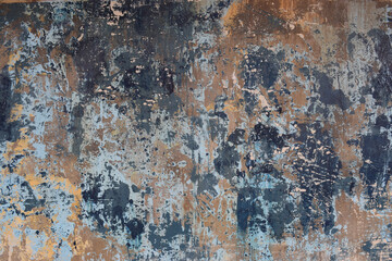 Rustic urban concrete wall with decayed grunge paint effect