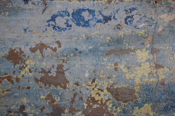 Rustic urban concrete wall with decayed grunge paint effect