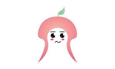 Fruits Peach Kawaii, Cute Illustration