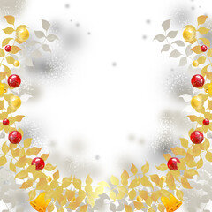 ゴールドとシルバーのクリスマス背景