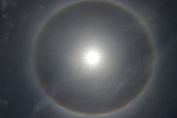 Sun halo or known as solar halo found in India in the noontime with a beautiful rings pattern...