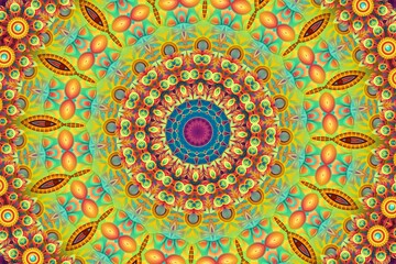 A beautiful Mandala Abstract like dancing together in circular motion