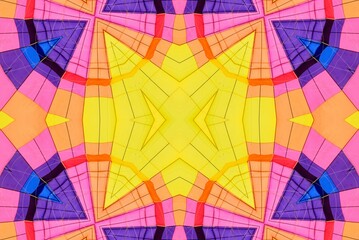 Fototapeta premium Beautiful Abstract multi-colored Design of Church Walls 
