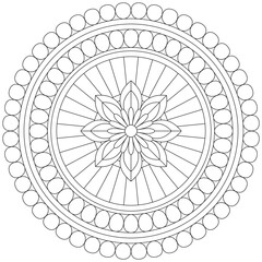 Leaf Flower Petal Coloring Mandala Art Simple Graphic Shape Vector Floral Oriental Outline Vintage Decorative Elements Pattern Illustration Islam Arabic Indian Turkish Mystic Religion Morals Lotus