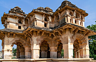 Palace of Lotus , also known as 'Lotus Mahal' in Hampi, Karnataka, India.