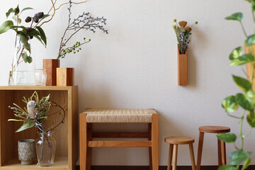 interior of room with flowers
