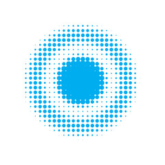 Blue Halftone Art. Abstract Backdrop. Texture Retro. Dot Illustration. Circle Modern. Gradient Grunge. Graphic Retro. Effect Illustration. Design Gradation.