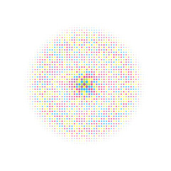 Colorful Halftone Dots. Abstract Logo. Texture Shape. Dot Background. Circle Set. Gradient Gradation. Effect Set. Round Shape. Design Gradation.