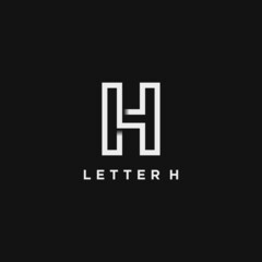 Letter H logo design. Linear creative minimal monochrome monogram symbol. Universal elegant vector sign design. Premium business logotype. Graphic alphabet symbol for corporate business identity