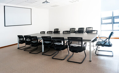Empty business meeting room interior