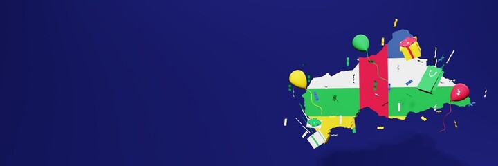 Celebration of the independence day of the state of Central African Republik for website covers and posting stories on social media posts