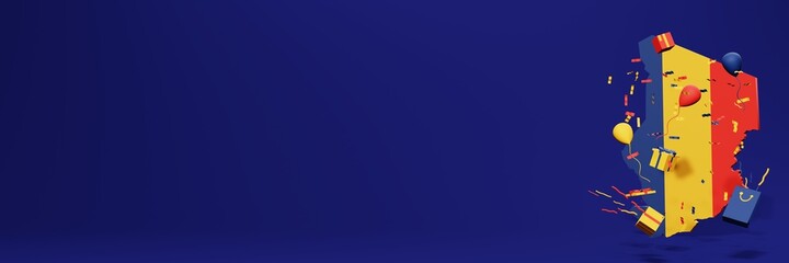 Celebration of the independence day of the state of Chad for website covers and posting stories on social media posts