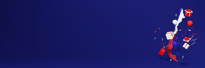 Celebration of the independence day of the state of Chile for website covers and posting stories on social media posts